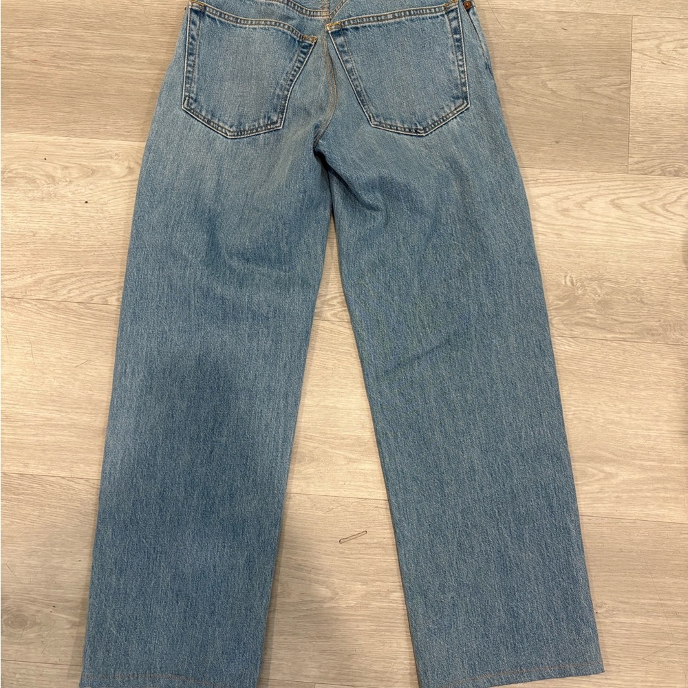 Re/Done High Rise Blue Jeans - Picture 4 of 6